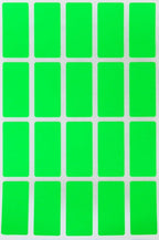Royal Green Neon Green Rectangular Multicolored Stickers (40mm x 19mm) 1.57 inch x 0.75-1000 Pack