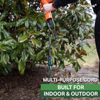 13 Amp Outdoor Extension Cord 10 ft, 16/3 SJTW 10ft Green Extension Cord 3 Prong, Weatherproof for Outdoor Lights, Landscaping & Lawn - US Veteran Owned