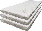 Foamma 4” x 30” x 72” High Density Foam Bunk Mattress, Organic Cotton Cover, Made in USA, Comfortable, CertiPUR-US Certified, 3 Pack