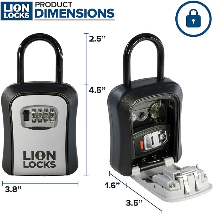 Key Lock Box for Keys with Code (24 Pack) 4 Digit Combination Lockbox for Keys Outdoor, Portable, Waterproof, Realtor Lock Box