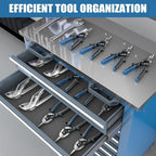 LARBANKE 7-Drawer Rolling Tool Chest with Stainless Steel Countertop,Tool Chest with Secure Locking System,Tool Cabinet with 360°Wheels and Padded Feet,for Home, Garage and Office