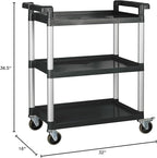 Winco Utility Cart, Black, 32" x 16"