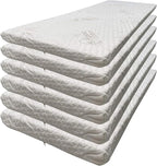 Foamma 9” x 30” x 72” High Density Foam Bunk Mattress, Organic Cotton Cover, Made in USA, Comfortable, CertiPUR-US Certified, 6 Pack