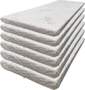 Foamma 0.5” x 30” x 72” High Density Foam Bunk Mattress, Organic Cotton Cover, Made in USA, Comfortable, CertiPUR-US Certified, 6 Pack