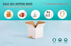 5x5x5 inch Small Shipping Boxes, White Corrugated Cardboard Boxes for E-Commerce, Mailing, Storage, Gifts Wrapping, 30 Pack