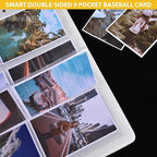9 Pocket Page Protector, 400 Pack Trading Card Sleeve, Holds 7200 Cards，Baseball Card Sheets for 3 Ring Binder, for Skylanders, MTG, Coupon, Game Cards, Trading Cards, Football Cards