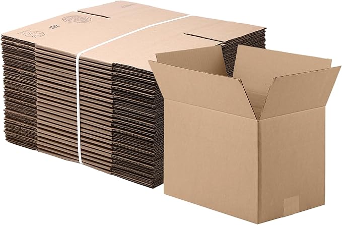 The Boxery 4"x4"x4" Brown/Kraft Corrugated Cardboard Cube Shipping Boxes 25-Pack | Mailing, Packing, Moving & Storage for Business/Home – Durable - Eco-Friendly, Recyclable - Made in the USA