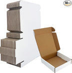 6x6x1.5 inch White Shipping Boxes 50 Pack, Small Corrugated Cardboard Mailer Boxes Bulk for Packaging Business Mailing Gift，Mini Mailer Boxes for Packaging Supplies Business Present
