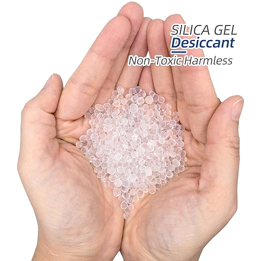 1 Pack 500 Gram Food Safe Silica Gel Desiccant Packets, Premium White Silica Gel Beads Packs, Dessicant Bags, Silica Gel for Storage