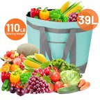 2Pk Insulated Reusable Tote Bag for Grocery Shopping for Women/Men, Pizza/Food Delivery Bag to Keep Food Cold/Hot for Professional Catering, Cooler bags for Travel/Beach/Picnic, Green