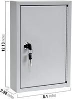 BankSupplies Fort Knox Key Holder Cabinet - 40-Key Cabinet - 40 Easy-to-Write-On Key Tags - Piano Hinged Door - Standard Keyed Lock - Steel Construction - Key Lock Box