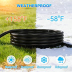 K KASONIC - 50 Feet Outdoor Extension Cord, ETL Listed, SJTW 16AWG/13A 3 Prong Power Cord Extension for Home or Office Use, Black