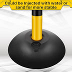 Amylove Plastic Stanchion Post Set, Traffic Warning Line Stanchion Crowd Control Safety Barriers Driveway Barrier with 5 Chains and 10 S Hooks for Outdoor Indoor Parking(Yellow Black,6 Pcs)