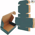 Green Recyclable Cardboard Small Gift Mailer Boxes for Shipping Packaging Craft Gifts Giving Products (25 Pack, 7.2 x 5.2 x 2 Inch)