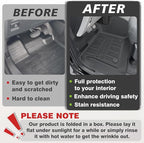 TripleAliners Floor Mats All Weather Liner Compatible with 2015-2024 2025 Ford F150 Regular Cab Accessories 1st Row TPE Liner for Bench Seat with Vinyl Flooring 1pc
