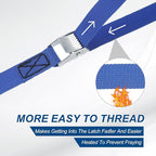 PATIKIL Lashing Straps 1" x 39 Ft, Tie Down Strap Cam Buckle Adjustable Ratchet Straps 551 lbs for Cargo Trucks Motorcycle Luggage, Blue