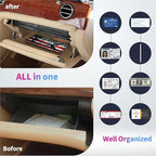 Car Registration and Insurance Card Holder, Rfid Blocking Leather Auto Car Document Holder,Vehicle Glove Box Driver License Card Document Organizer For Men women-Eagle on USA Flag