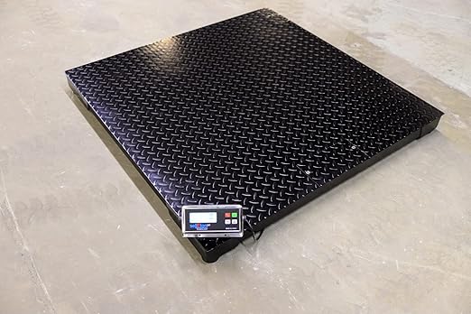 SellEton (60" X 60") Industrial Floor Scale | Heavy Duty Industrial Pallet Scale with Indicator - Size (10,000 Lbs X 1 Lb)