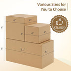 Eupako 11x6x6-Small-Shipping-Boxes-30-Pack-Brown-Corrugated-Box-Mailers, Cardboard Boxes for Packaging Small Business, Mailing