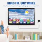 Floor Cable Cover, Low Profile Cable Hider for Wires, Self Adhesive Cord Hider for Wall, Cord Covers Wall Mounted Tv, for Offices, Gym, Exhibitions (Gray, 3.3 Feet)