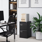 2 Drawer File Cabinet with Lock Metal Vertical Filing Storage Cabinet Office Home Steel Vertical File Cabinets for A4 Legal/Letter Size Narrow File Cabinet Locked,Assembly Required