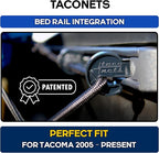 Cargo Net for Toyota Tacoma Short Bed - Fits 2005-2025 - Patented Bed Rail Integration - Heavy Duty 8mm Premium Bungee 3'x4' Cargo Netting - Designed in USA