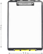 Dexas Clearview Clipcase Clipboard, 13.75 x 9.5 in, Gray/Yellow. See Papers Clearly Outdoors, Stay Organized & Dry. Ideal for Coaching, Teaching, homeschooling, Art, Trades & Medical pros(Pack of 6)