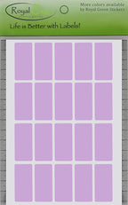 Royal Green Labels Rectangular Stickers Craft Adhesive in Pastel Purple 40mm x 19mm (1.57 inch x 0.75) Great for Envelope Seals - 300 Pack