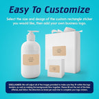 100 Custom Vinyl Stickers - Upload Your own Image, Text, Design, Logo - Personalized Logo Labels for Handmade, Packaging, Bottle, Jars, Candle, Brand Stickers (Brown, 5x3)