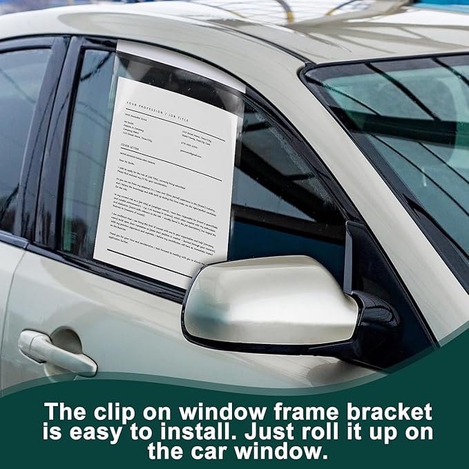 Generic Clip-On Window Form Holders - 9" x 13" Clear Pouch Form Holders for Car Dealership - Convenient Document Display Solution - Pack of 150