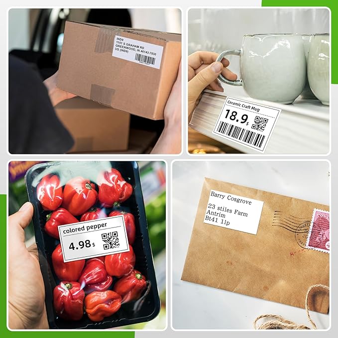 Suminey - Compatible Continuous Labels Replacement for Brother DK-2205 (2.4 in x 100 ft), Use with Brother QL Label Printers [6 Rolls+ 1 Refillable Cartridge] ﻿