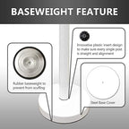 VIP Crowd Control Retractable Belt Stanchion Queue Safety Barrier Set, 36" Ht, 78" Belt + Wall Bracket (6 WHT Posts Patriot Belt + SFrame + WBracket)