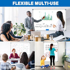White Board Dry Erase Whiteboard for Wall 36" x 24" (2pcs) Aluminum Presentation Magnetic Whiteboards with Long Pen Tray, Hanging Whiteboard for Office, Meeting Room, Classroom, School & Home