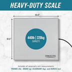 Smart Weigh 440lbs x 6 oz. Digital Heavy Duty Shipping and Postal Scale, with Durable Stainless Steel Large Platform, UPS USPS Post Office Postal Scale and Luggage Scale