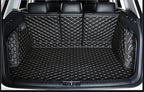 Car Trunk Mat for Mercedes GLC Class SUV GLC200 GLC260 GLC300 2016-2022 Full Coverage Cargo Mat+Backrest Cover+Both Sides Panel Replacement Black w/Gold Stitching
