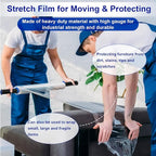 Stretch Film, RAZCC Stretch Wrap Industrial Strength, Shrink Wrap for Pallet Wrap, Heavy Duty Clear Plastic Wrap with Handles, Moving Wrapping Plastic Roll, 15" x 1000 Ft Per Roll, 60 Gauge, 2 Pack