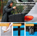 XXXL Insulated Food Delivery Bag - Reusable Thermal Cooler Grocery Bags for Catering & Delivery, Pizza Carrier for Events, Large Capacity Bag Keeps Food Hot/Cold for Shopping, Commercial (Blue, 1PK)