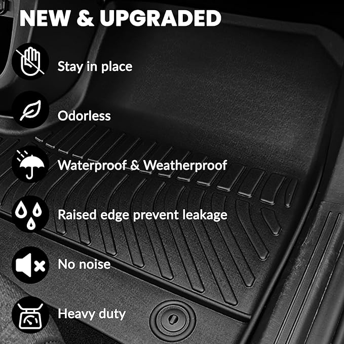 Auxko All Weather Cargo Mat Fit for Lincoln Nautilus 2024 2025 2026 TPE Liner Trunk Mat Nautilus Liner Accessories All Season Odorless Anti-Slip Black
