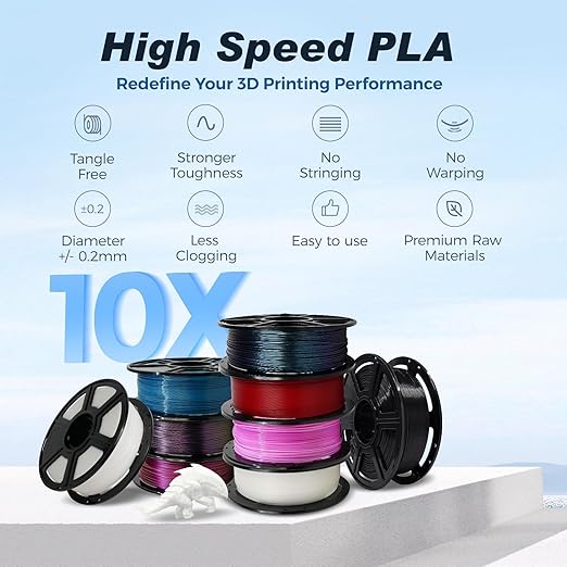 FLASHFORGE High Speed Chameleon PLA Multicolour Abyssal Purple, Max 500 mm/s Fast Printing, PLA Colour Shift Filament 1.75 mm, Changes Colour with Light and Angle, Top Notch Filament
