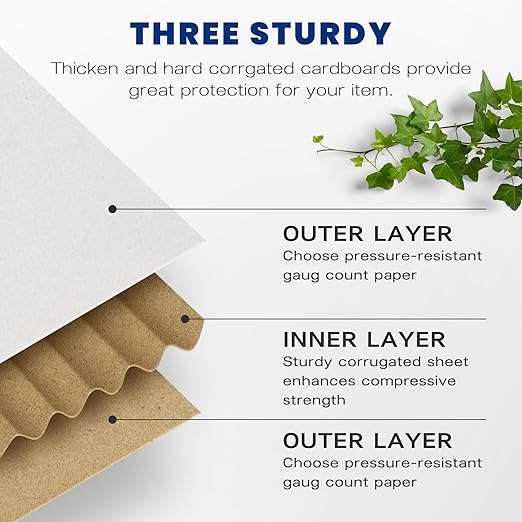 Golden State Art 6x6x6 Inches White Shipping Boxes 28 Pack, Corrugated Cardboard Box for Small Business Mailing Shipping and Storage