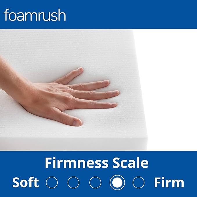 FoamRush 5" x 26" x 26" Upholstery Foam Cushion High Density (Chair Cushion Square Foam for Dinning Chairs, Wheelchair Seat Cushion Replacement)