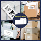 L LIKED 2.25" x 4" Direct Thermal Label, Permanent Adhesive Shipping Postage Labels & Compatible with Rollo, Zebra and Other Desktop Printers (12 Roll, 4200 Labels)