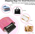 Thank You Poly Mailers 6x9 Inch 100 Pcs - Heart printed Shipping Bags, 2.4mil Thickness, Waterproof and Tear Resistant Mailing Envelopes, Self-Sealing Packaging Bags for Clothing