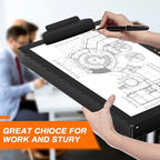 1 Pcs 11 x 17 Inch Aluminum Clipboard with Storage Metal Clipboard High Capacity Clip for Student Teacher Nurse, Black