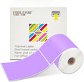 3 X 5 Inch Printable Waterproof Rectangle Color Coding Labels, 300 Per Roll Adhesive Color Coding Stickers for Bar-Codes, Address, Small Business Labeling, Inventory (Light Purple)