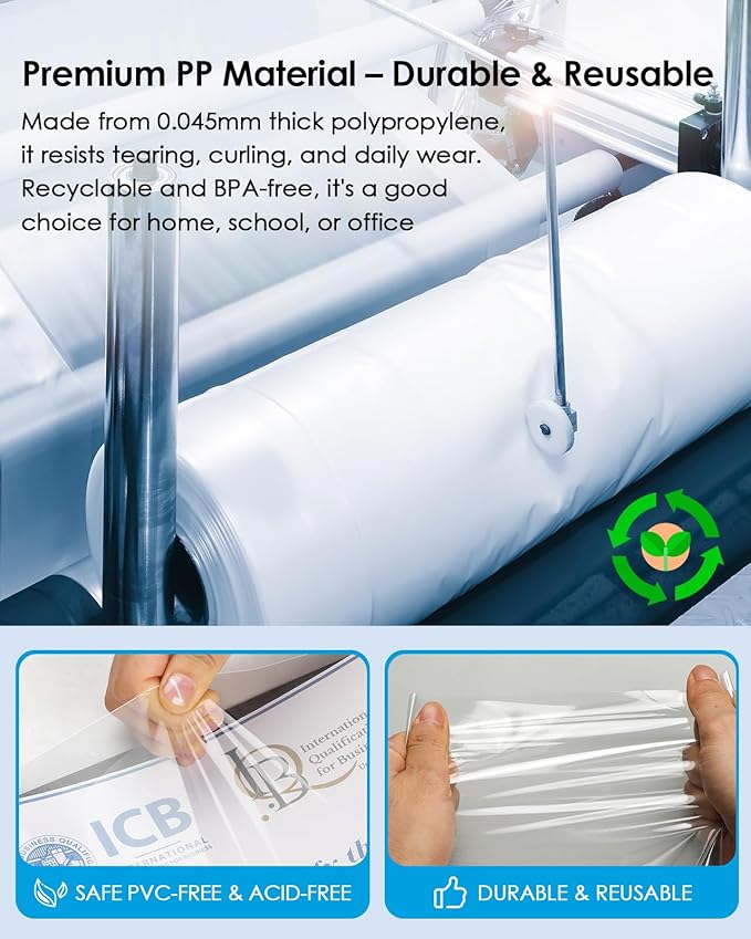 KTRIO 800 Pack Sheet Protectors 8.5 x 11 inch, Clear Page Protector for 3 Ring Binder, Plastic Sleeves for Binders, Top Loading Paper Sheets Document Sleeve Letter Size, Office & Home