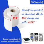 50 First Data 3 1/8 X 119 Thermal Credit Card Paper Rolls