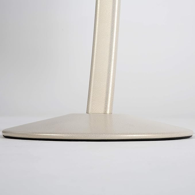 M&T Displays Curved Menu Board, 8.5x11 Pedestal Sign Holder White Pearlic Floor Standing Aluminum Front Loading Easy Open Poster Message Advertisement Holder For Restaurant Cafe Hotel