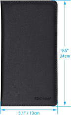 Wisdompro Car Document Holder Organiser, PU Leather Vehicle Insurance and Registration Holders Wallet Case for ID Card, Driving Licence, Key Contact Information Cards