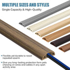 Floor Cord Covers for Wires 20FT Cable Hider Wire Cover Self Adhesive Cord Hider Floor for Offices, Homes, Workshops, Warehouses Cable Cavity 0.39" W x 0.27" H